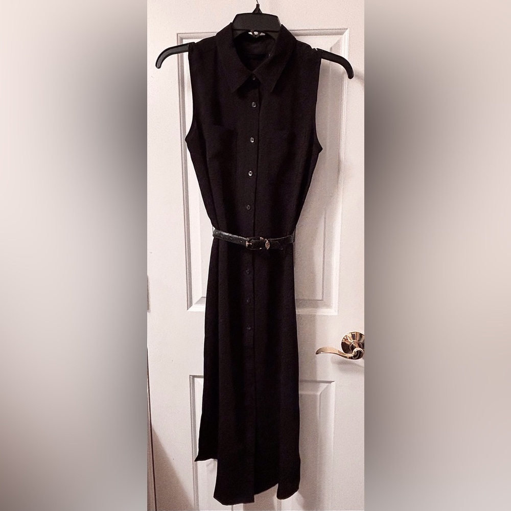 Adrienne Vittadini Black Midi Dress